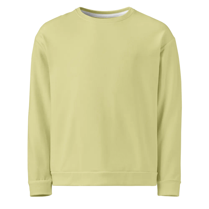 Plain Light Yellow True Summer Unisex Recycled Polyester Heavyweight Premium Sweatshirt by Treasure Pie product image (1)