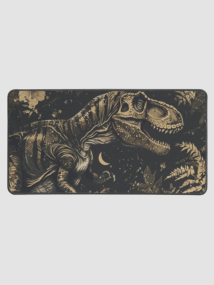 Vintage Dinosaur Illustration Desk Mat, Large T-Rex Mousepad, Antique Jurassic Decor, Workstation Accessory product image (1)