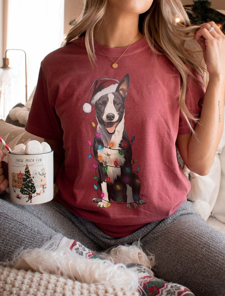 Funny Basenji(Black & White) Christmas T-Shirt for Basenji Paw-rents product image (6)