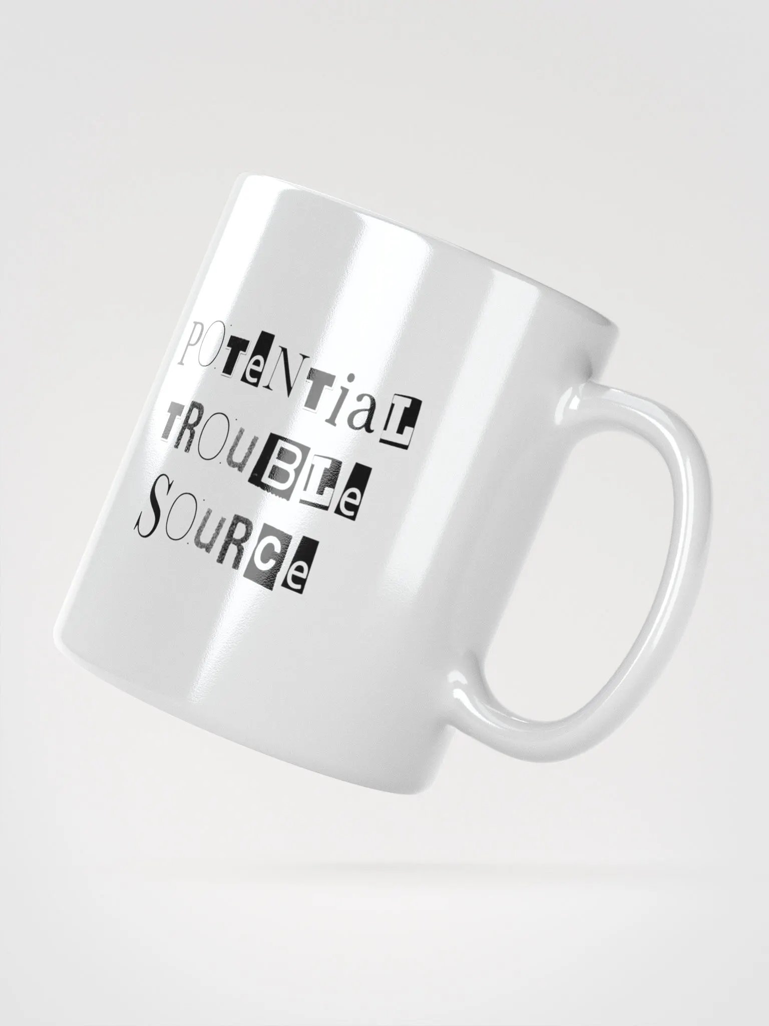 Potential Trouble Source Mug - White, black letters product image (2)