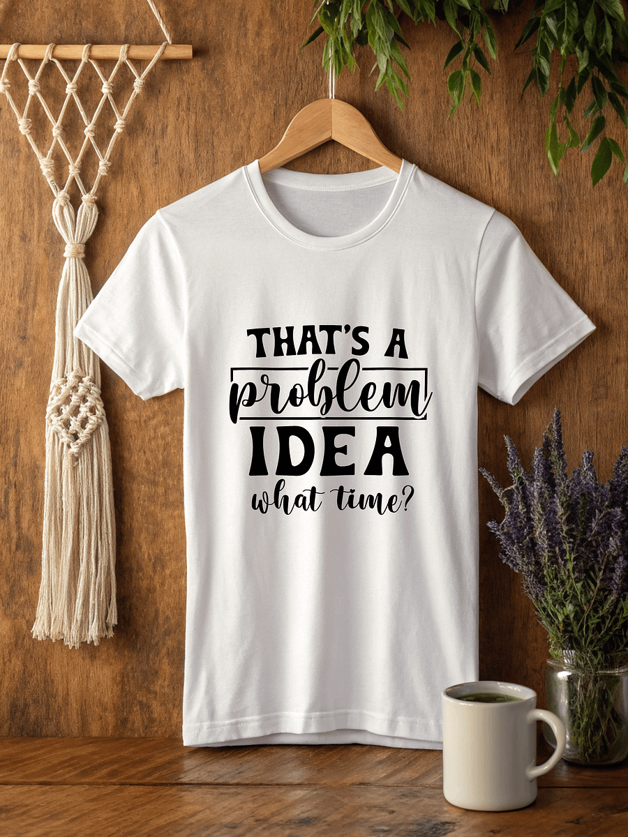 That's A Problem Idea What Time Women's White T-Shirt product image (2)