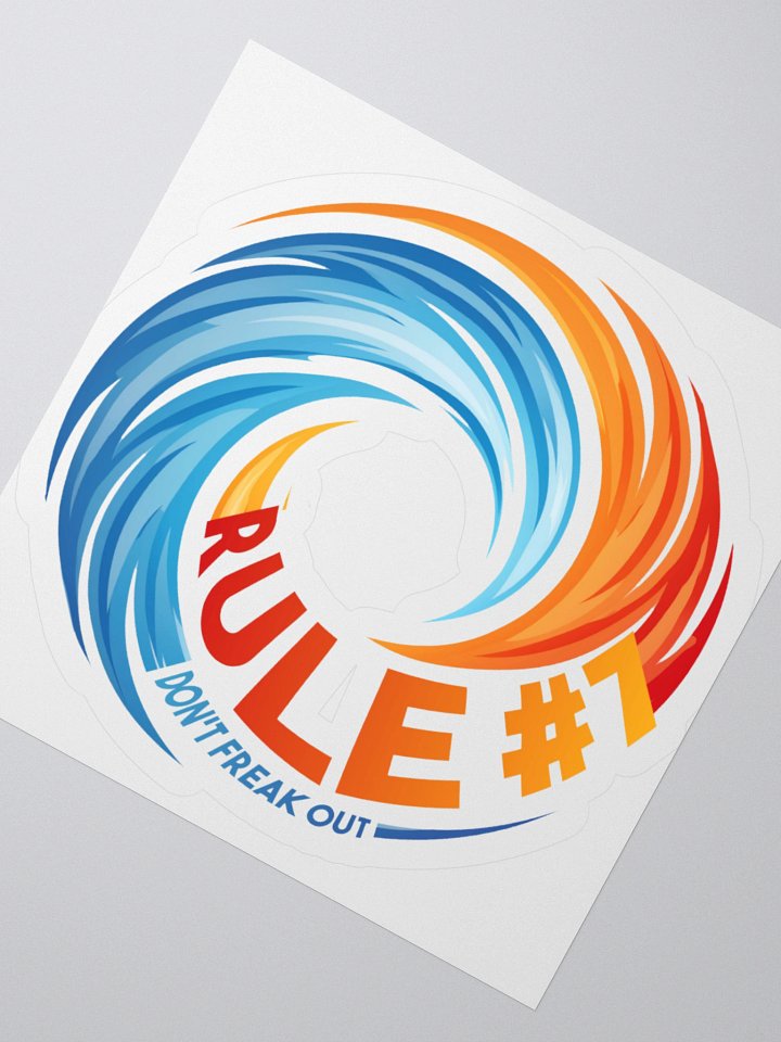 Rule #7 Kiss Cut Stickers Blue and Orange product image (4)