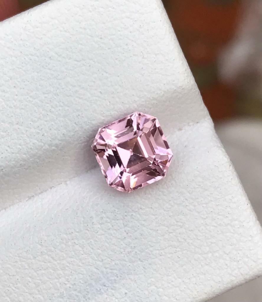 TOURMALINE FOR WOMEN’S RING LOOSE GEMSTONE ASSCHER CUT PINK COLOR, 2 CARAT product image (7)