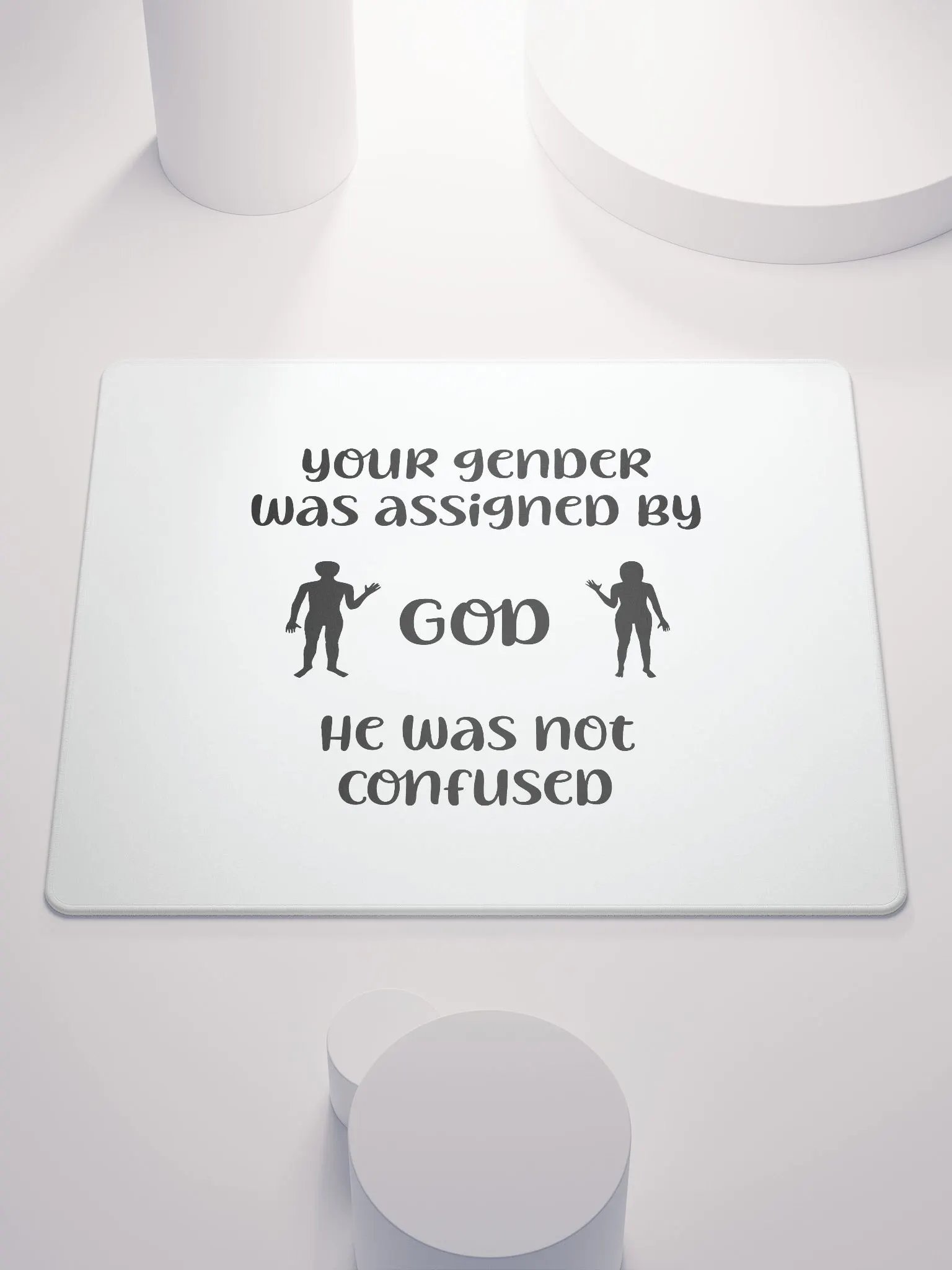 Your Gender Was Assigned by GOD. Stealthy Gaming Mouse Pad product image (1)