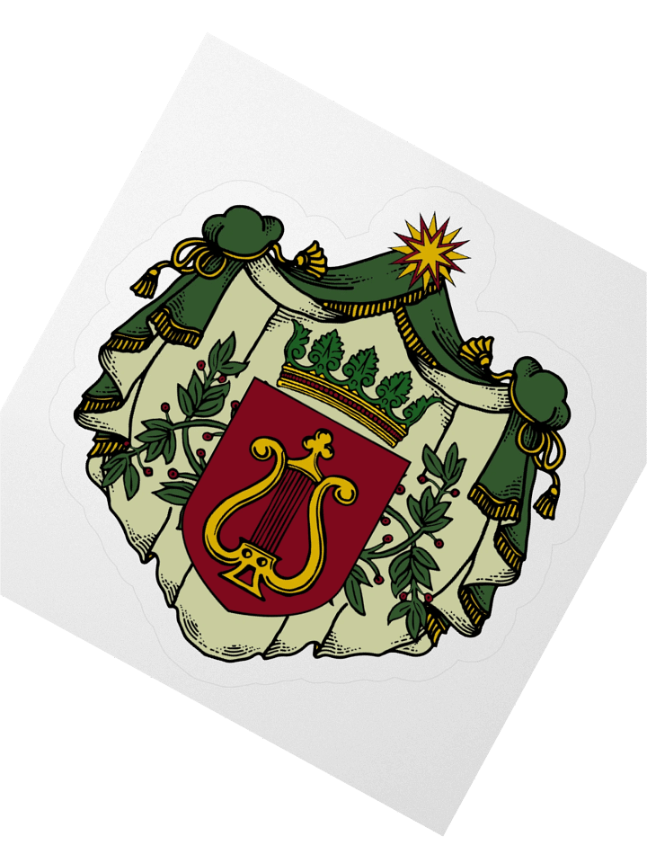 Elven Minstrels’ Crest Kiss Cut Sticker product image (2)