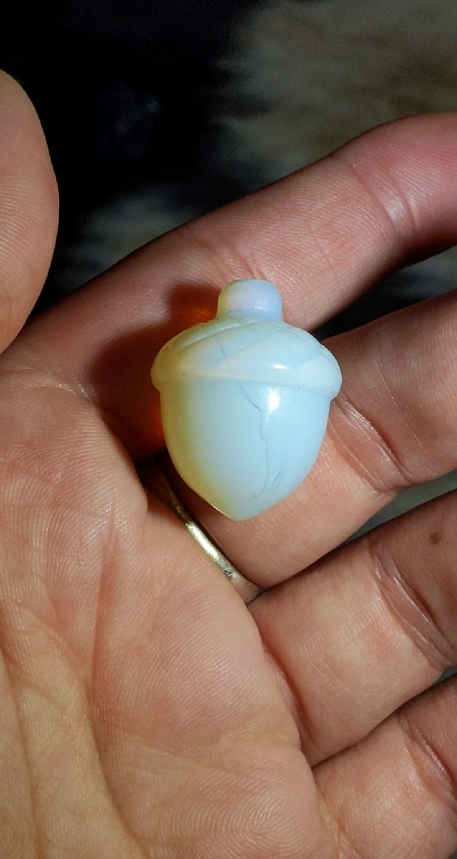 Small 1 Inch Milky Opalite Acorn product image (4)