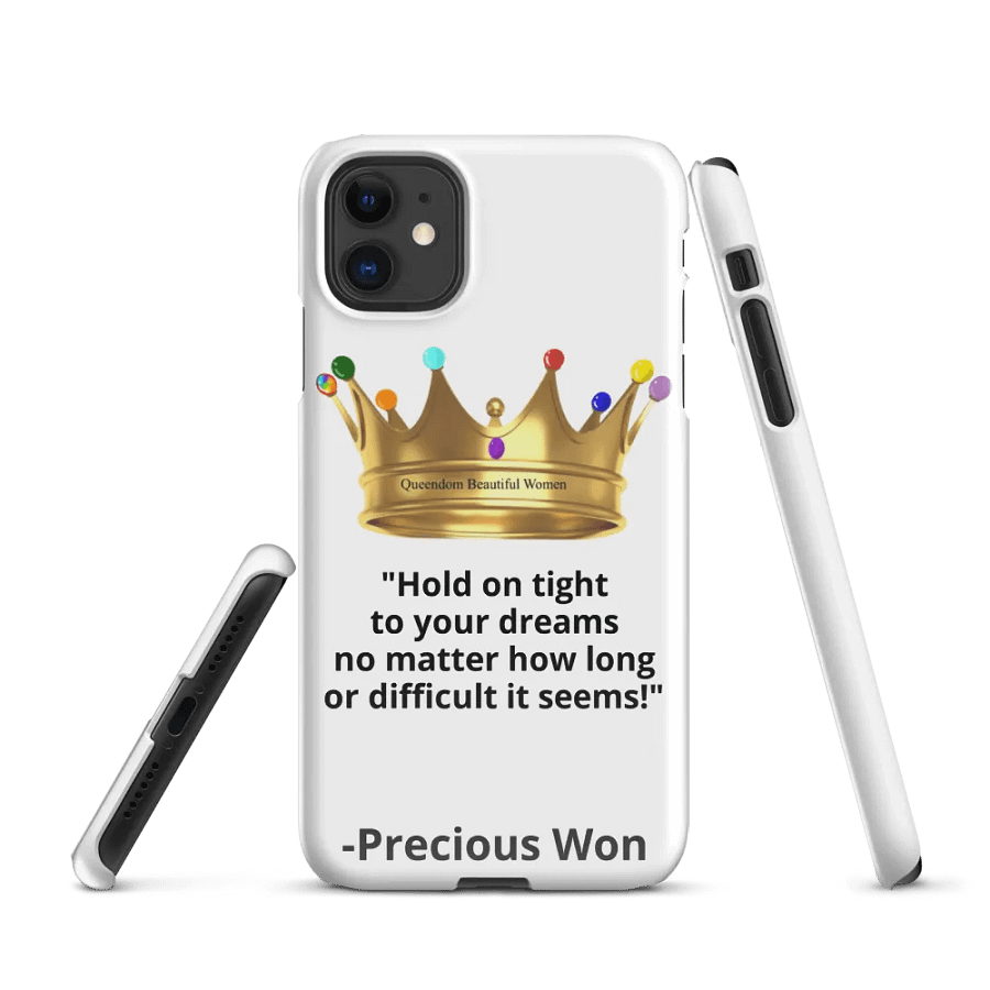 Queendom Beautiful Women iPhone® Snap Case (White/Ammolite Crown) product image (1)