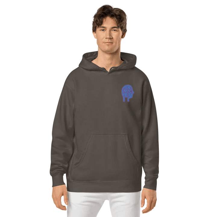 In My Head (L.C. violet design) embroidered pigment hoodie product image (2)