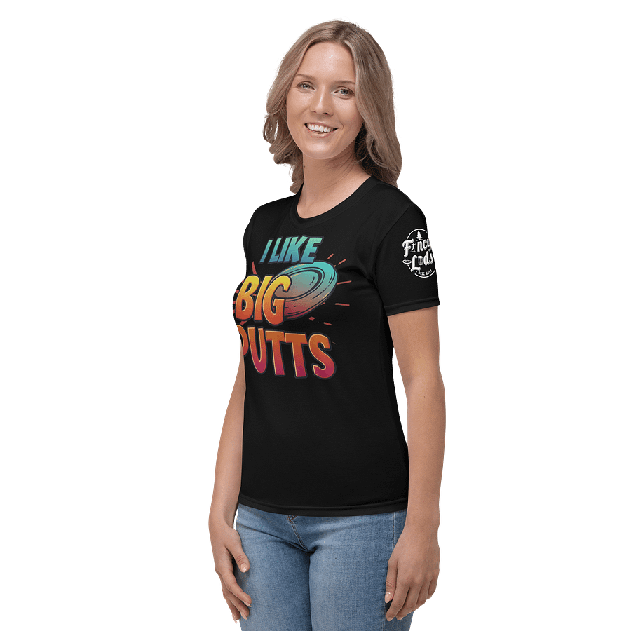 Fancy Lads Women's Black T-shirt "I Like Big Putts" product image (3)
