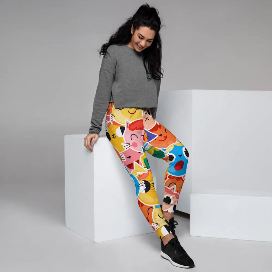 Women's Joggers Colorful Cat product image (12)