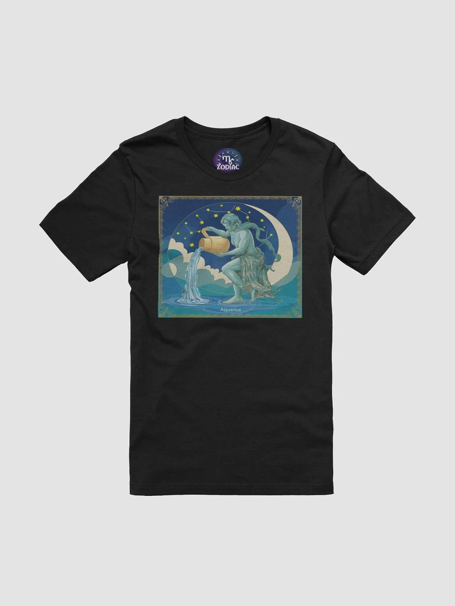Aquarius Zodiac Unisex Supersoft T-Shirt with Celestial Design. product image (3)