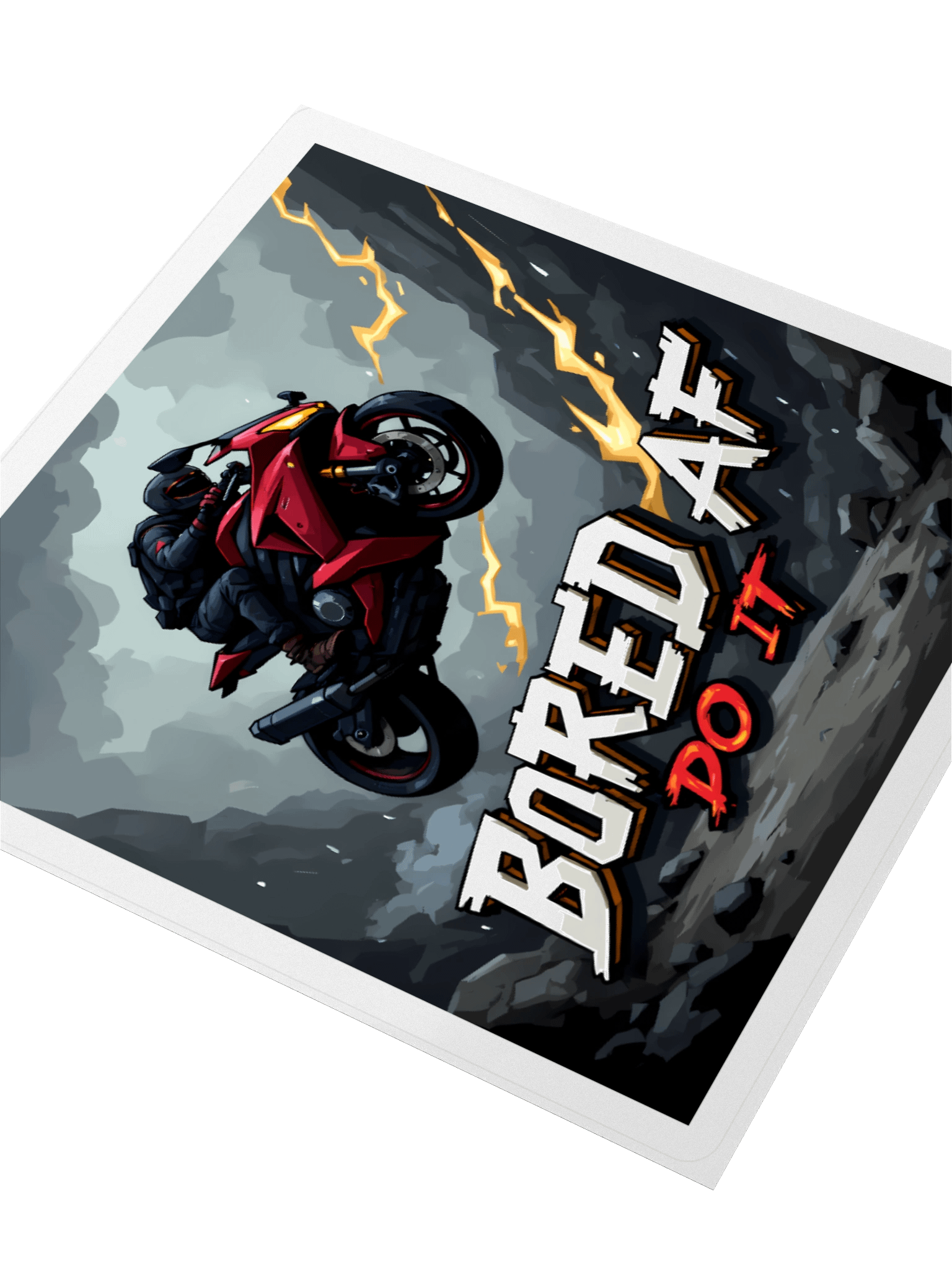 Bored AF Motorcycle – Extreme Jump Sticker product image (7)