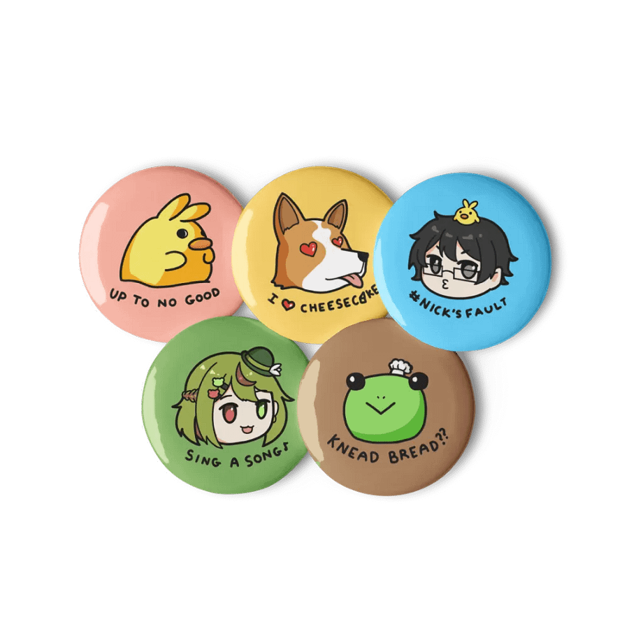 Frog-CU Chibi Button Set product image (2)