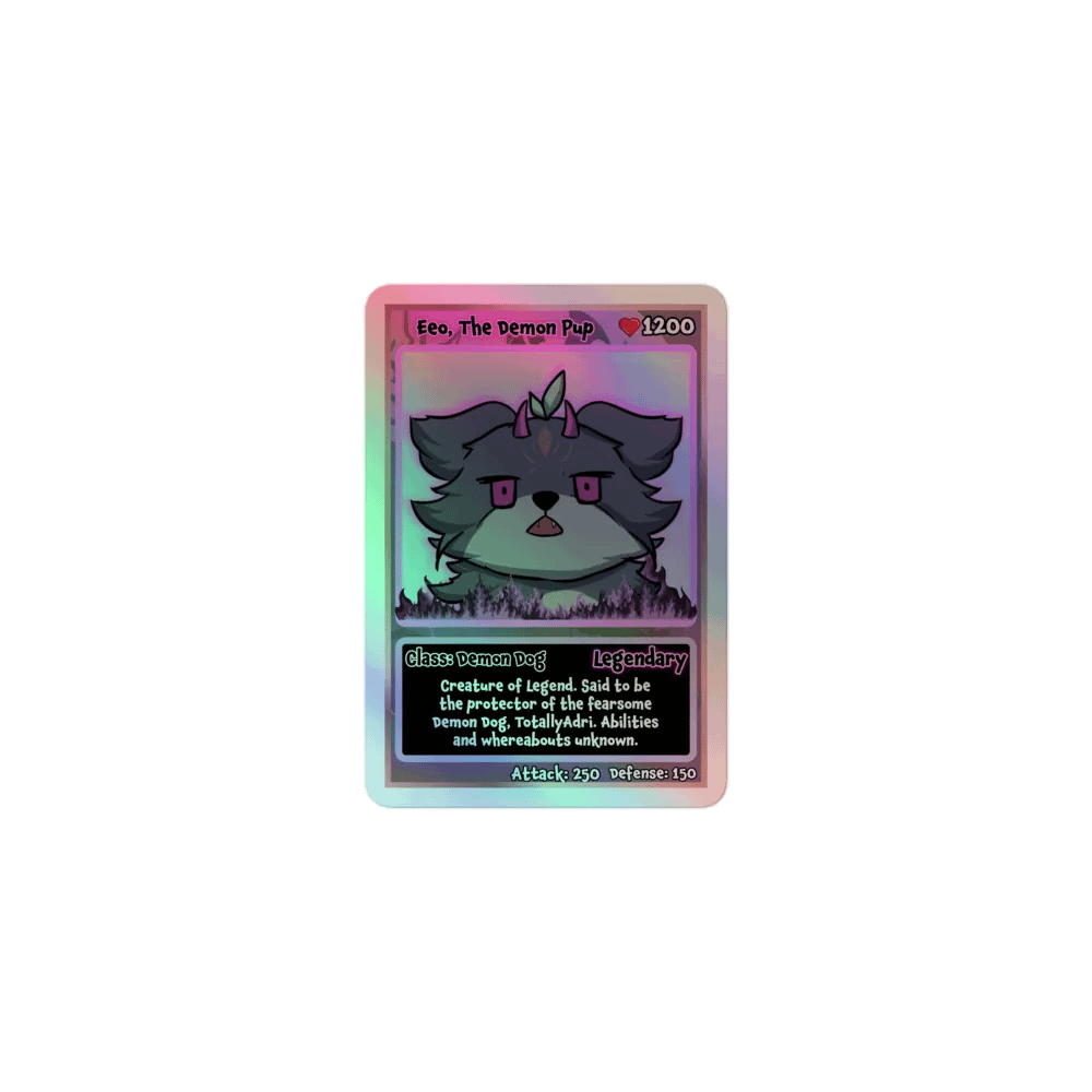 The Demon Pup, Hell Cardz Collection Holographic Sticker product image (1)