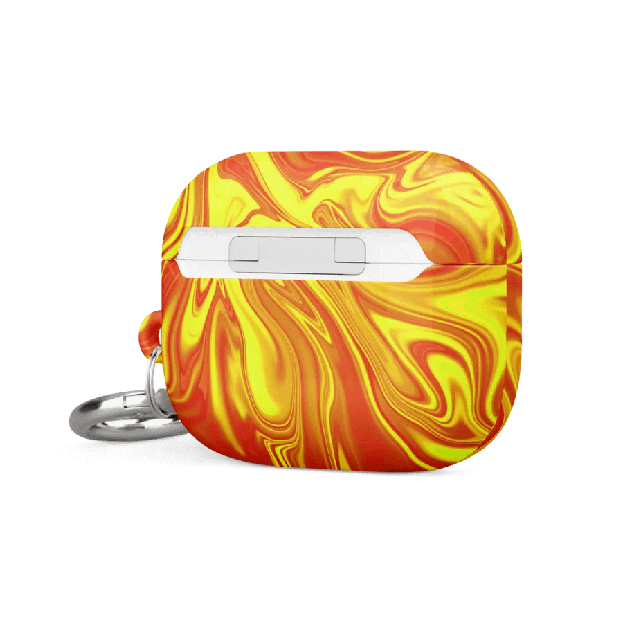 Case for AirPods® - Yellow and Red Digital Fluid Art product image (4)