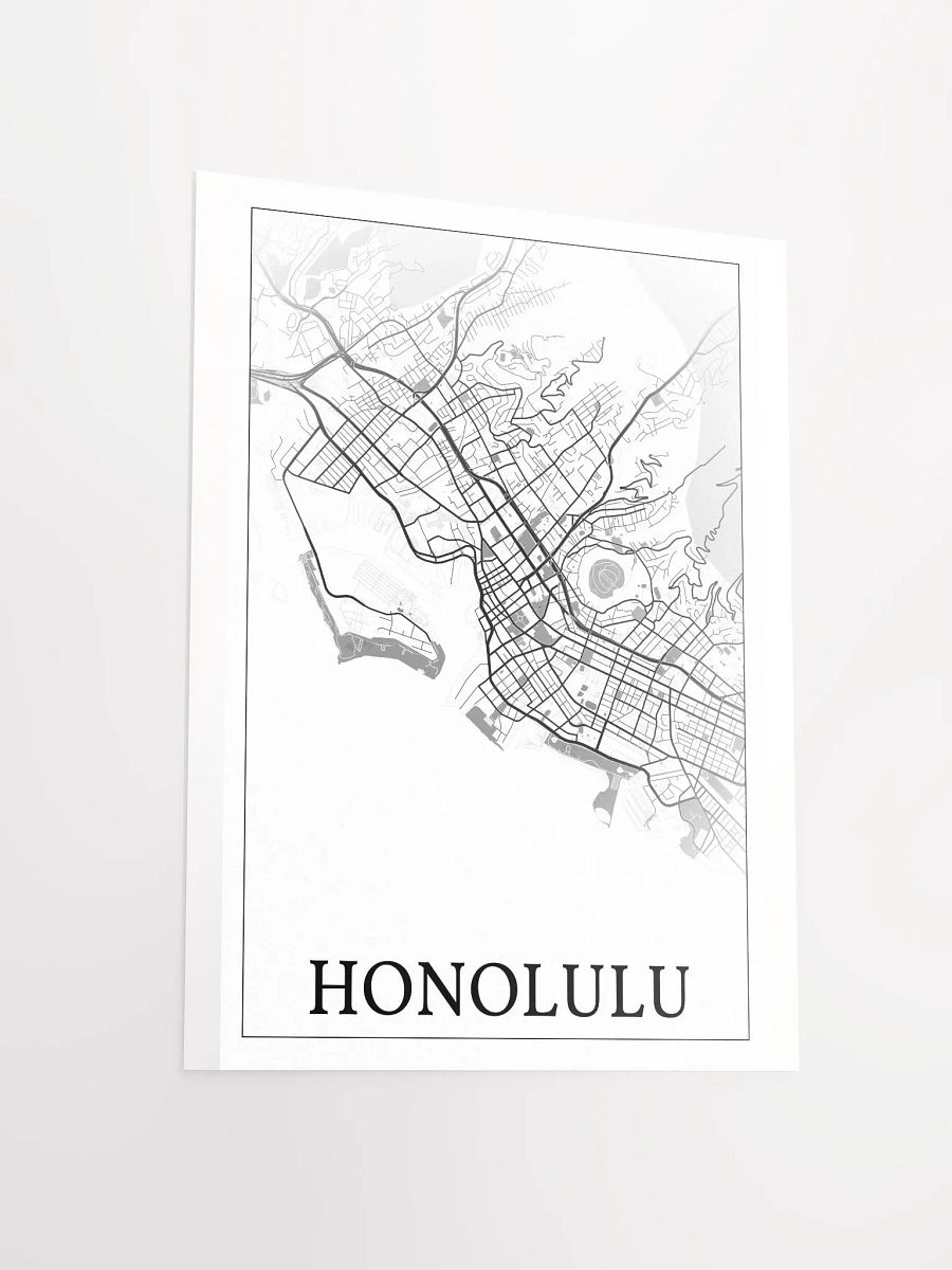 Honolulu, Hawaii, USA, city map print product image (13)