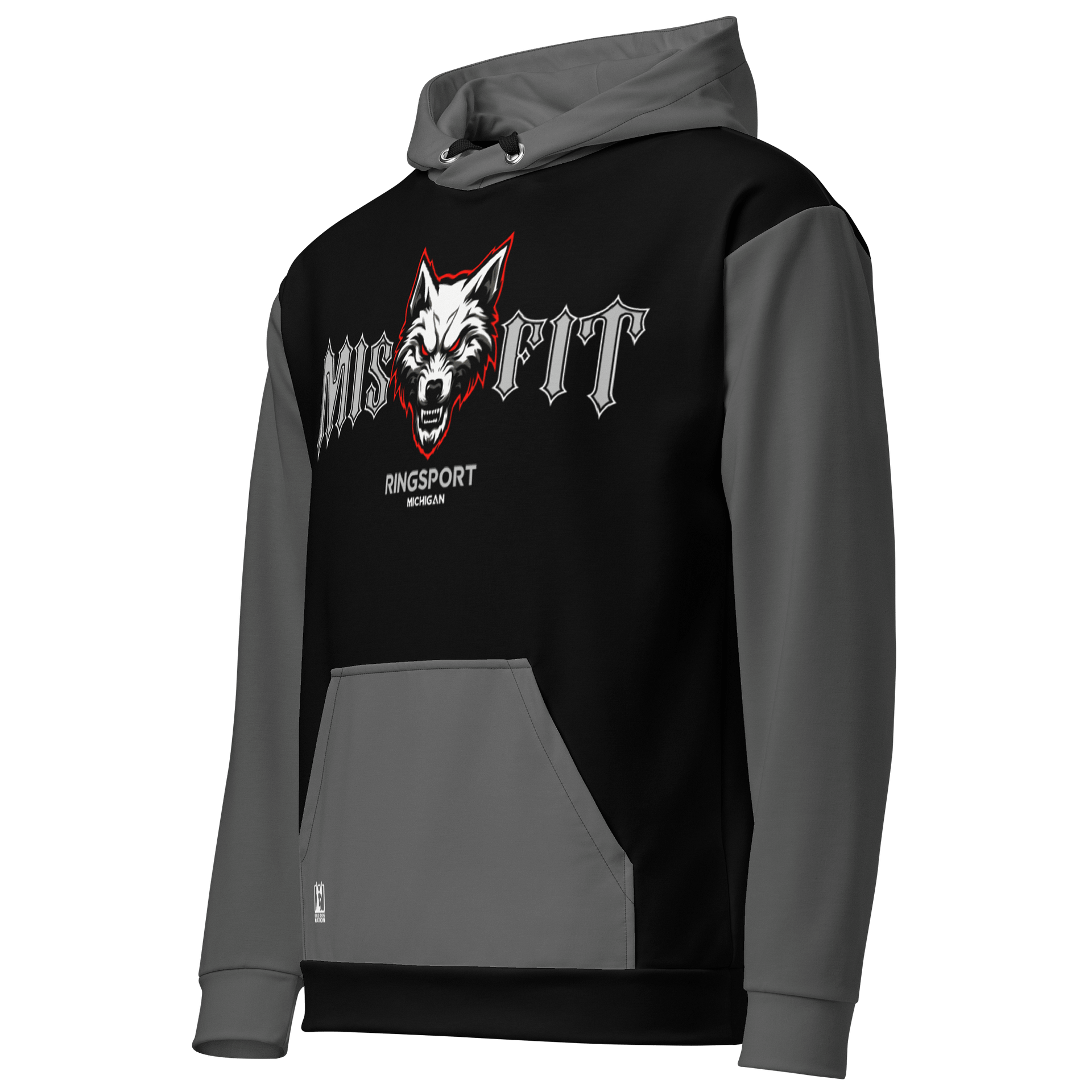 Misfit ringsport all over print hoodie product image (2)