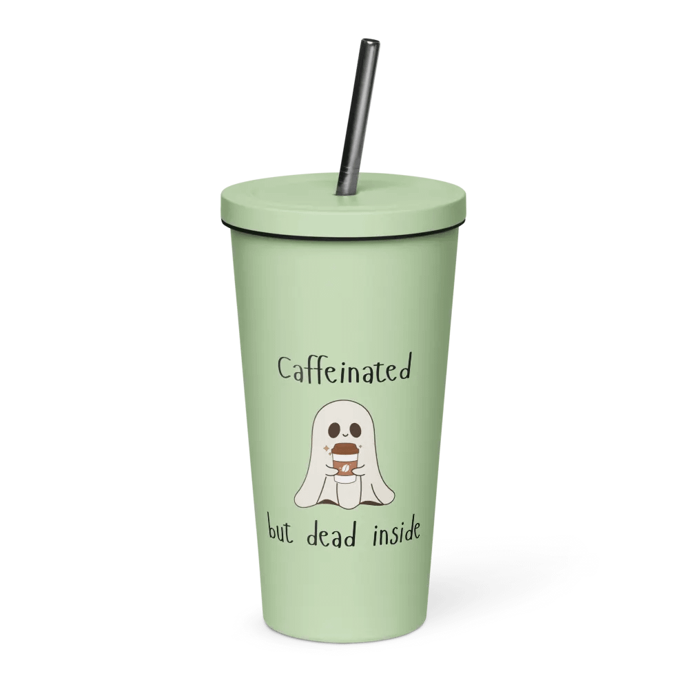 Caffeinated But Dead Inside Tumbler with Straw product image (3)