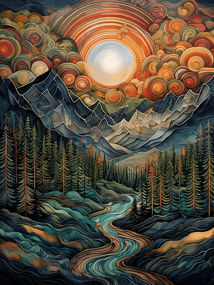 Ethereal Forest River Framed Poster product image (1)