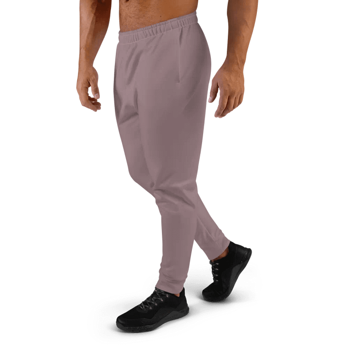 Plain Cool Purplish Brown Soft Summer Recycled Polyester Premium Men's Joggers by Treasure Pie product image (2)