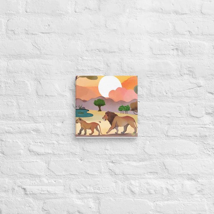 Savanna Sunset Lions Canvas product image (19)