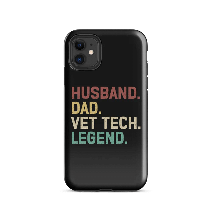 "Husband-Dad-Vet tech-Legend" tough case for iPhone® product image (1)