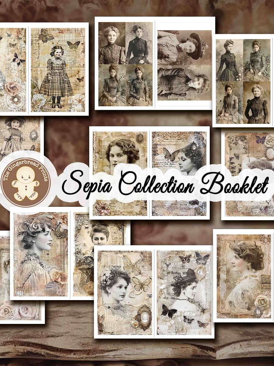 100+ Sepia images booklet digital download product image (3)