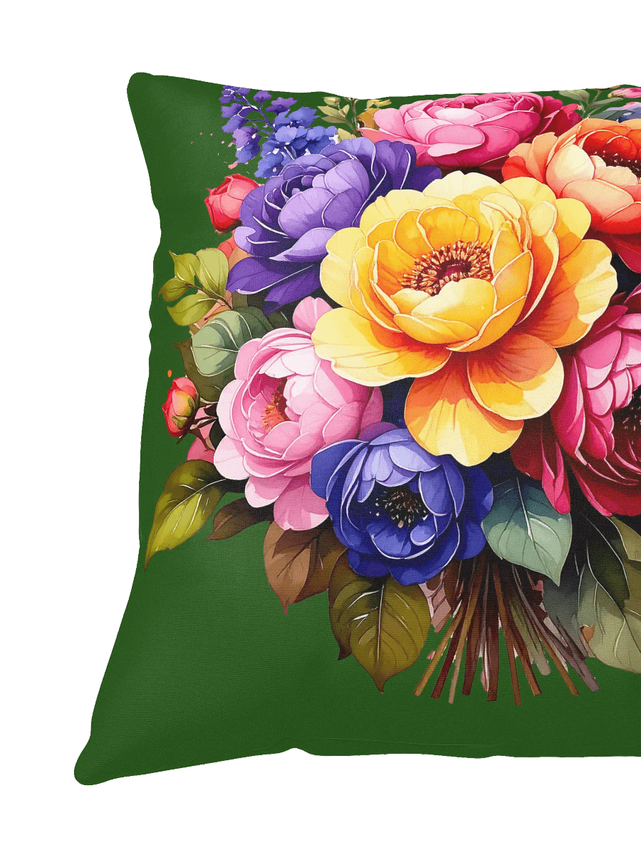 Columbia Road Market Floral All-Over Print Pillow (Green) product image (4)