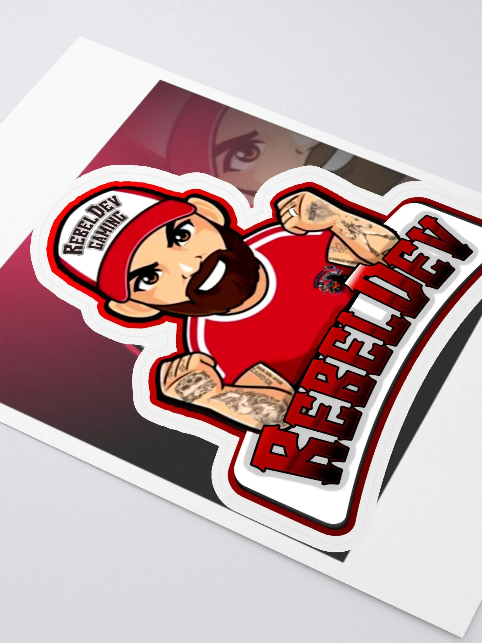 RebelDev kiss cut sticker product image (2)
