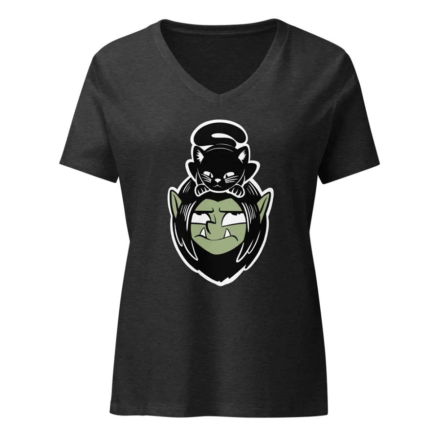 Drafli and Cat Women's V-neck T-shirt product image (1)