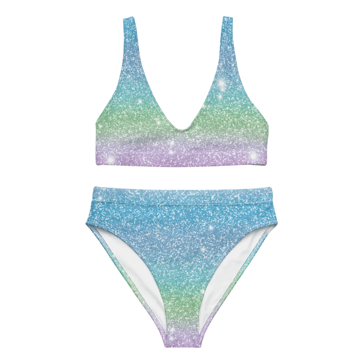Glitter Unicorn Texture Design High Waisted Bikini (7) product image (2)