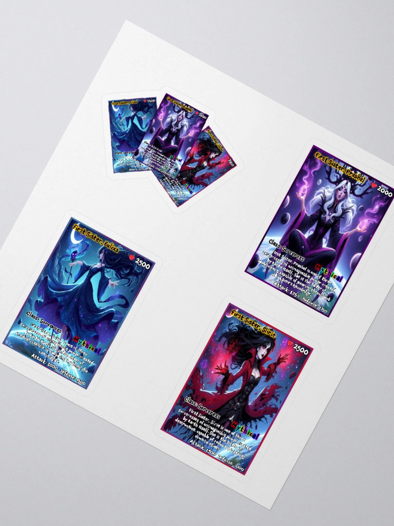 First Sisters | Hell Cardz Collection Large 4-Pack Stickers product image (5)