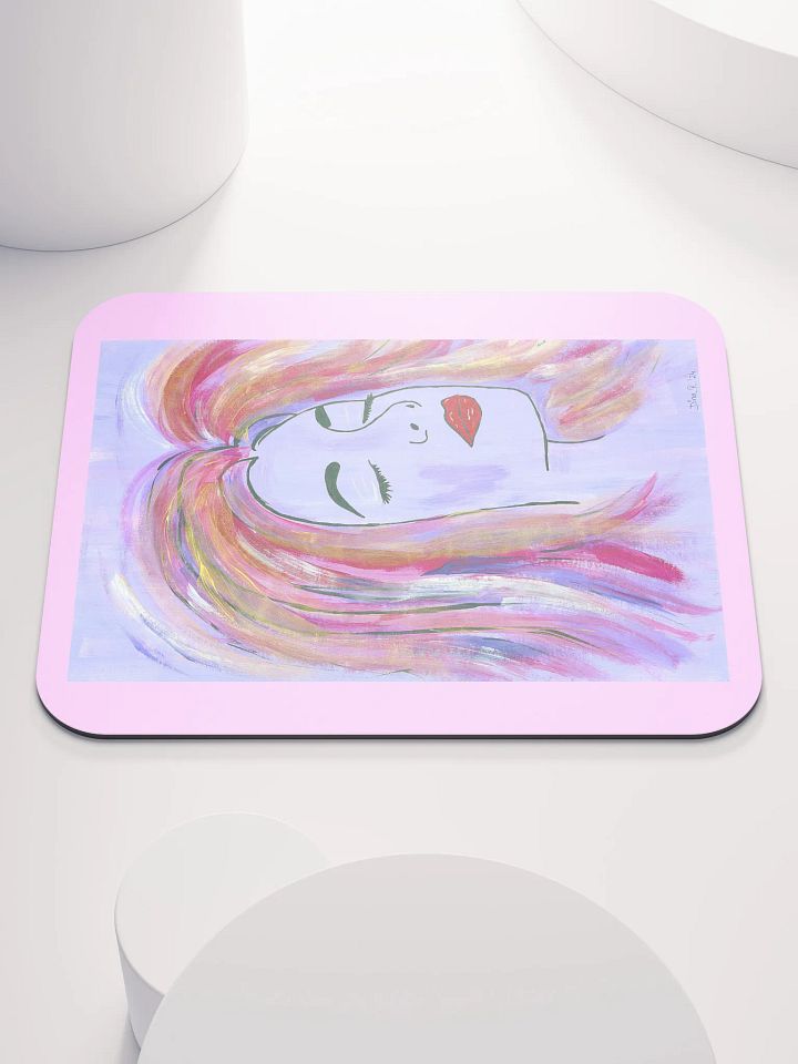 Dreaming Girl - (art by Dina R.) - acrylic painting picture - Classic Mouse Pad product image (1)