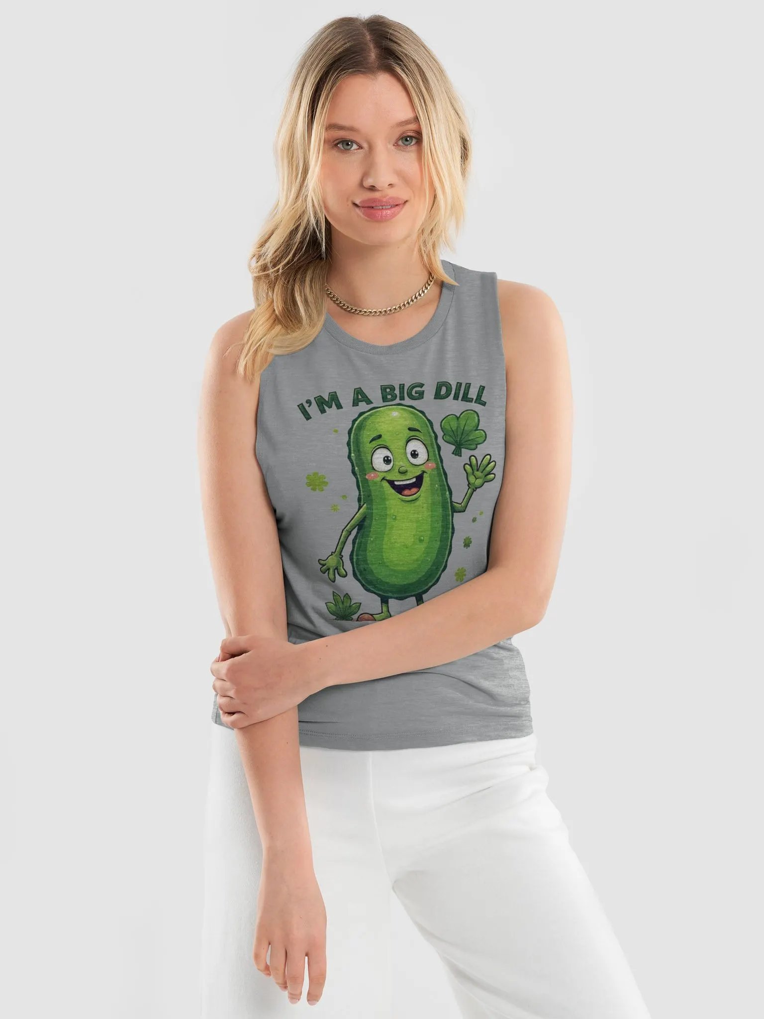 Big Dill Pickle Flowy Muscle Tank product image (17)