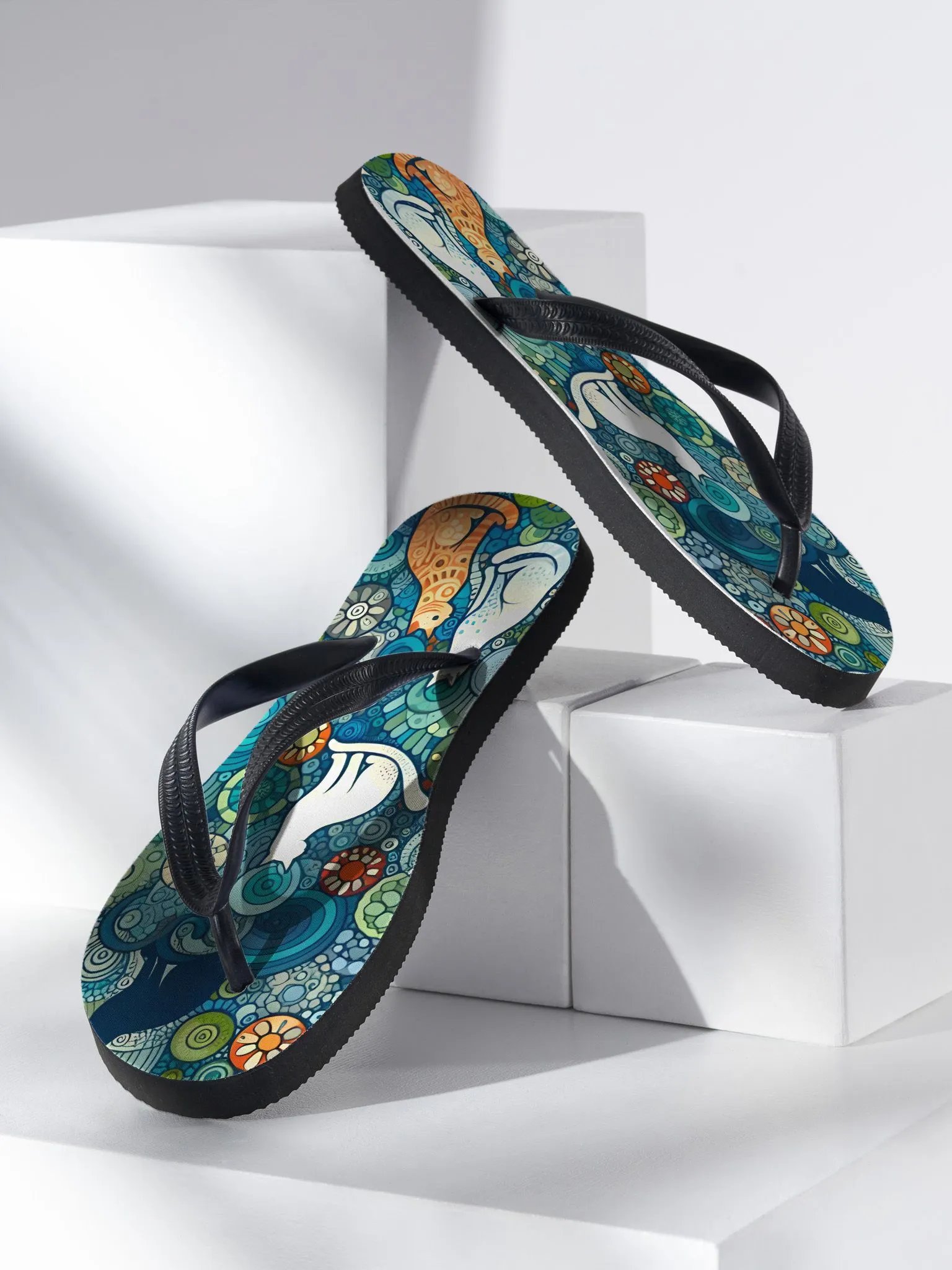 Abstract Cat Flip Flops product image (3)