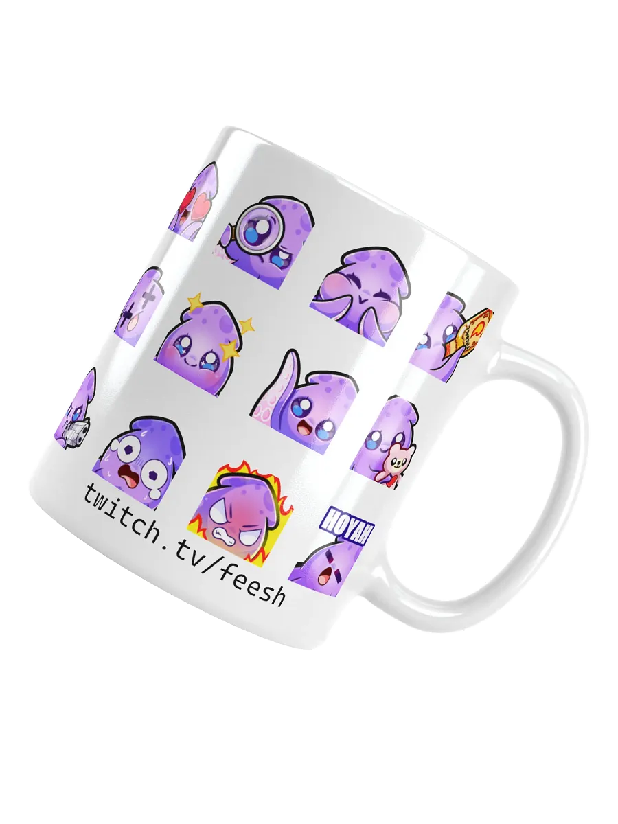 Squid Emote Coffee Mug [white] product image (4)