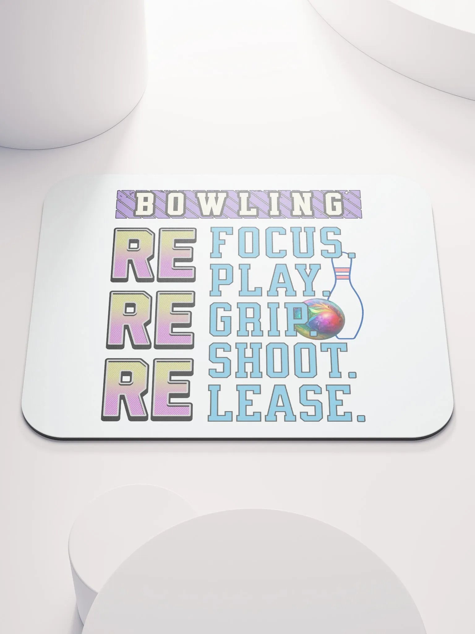 Reuse Bowling Fun Mouse Pad product image (1)