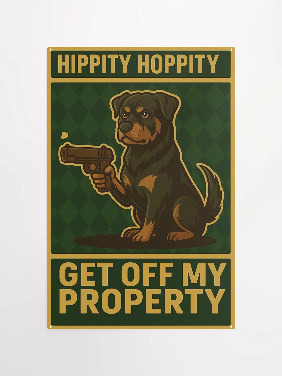 Hippity Hoppity Rottweiler Sign Poster product image (11)