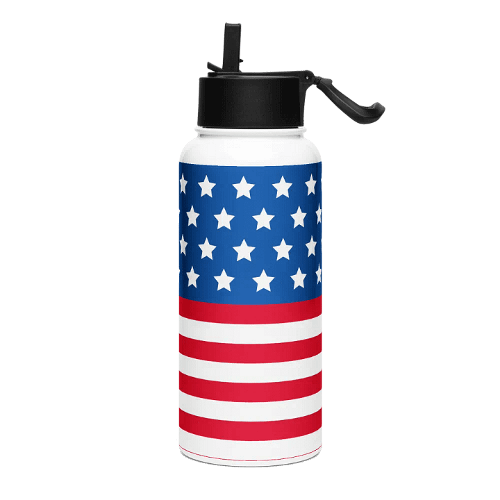 Exclusive United States Flag Stainless Steel Insulated Water Bottle - 32 oz product image (1)