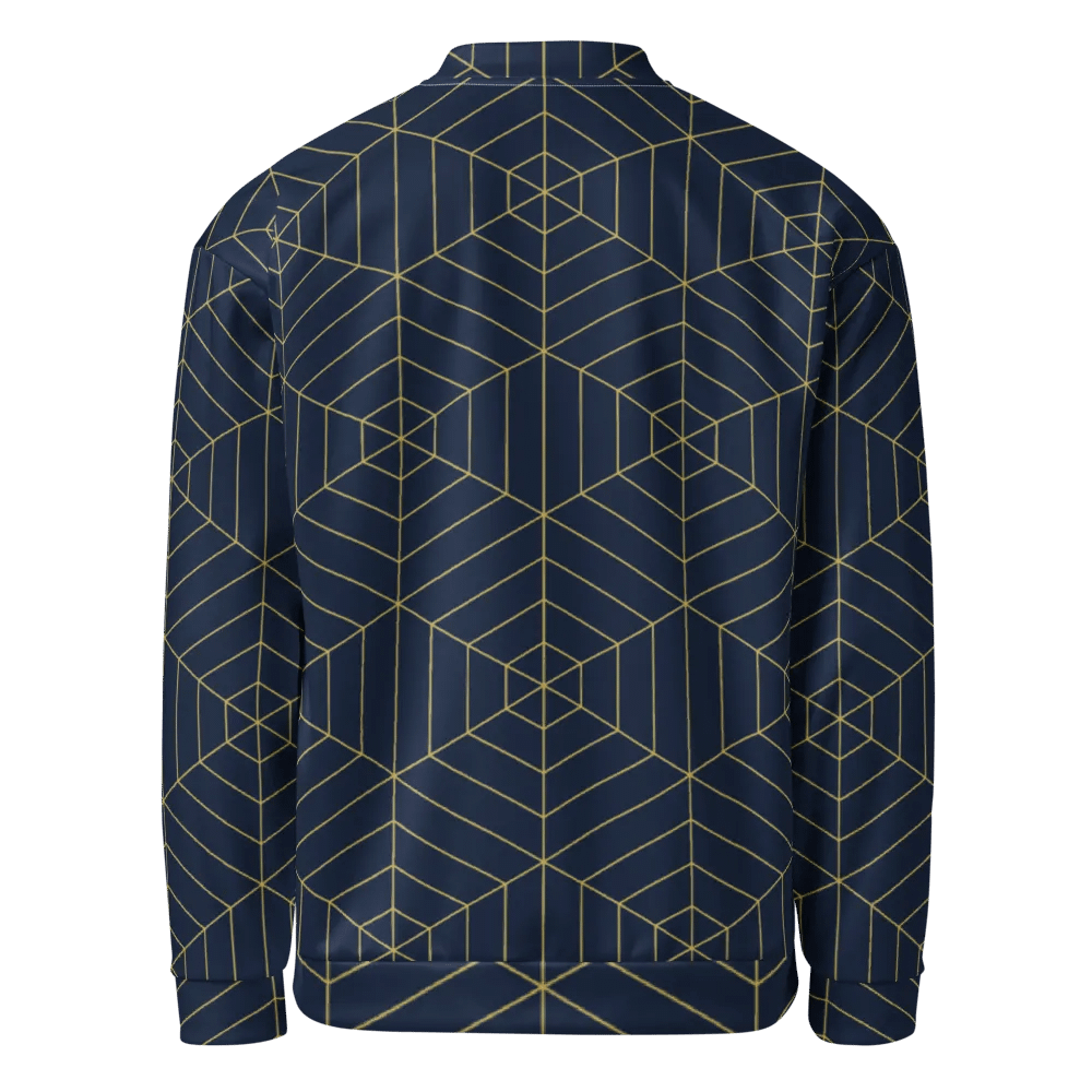 Geometric Gold Cube All-Over Bomber Jacket product image (8)