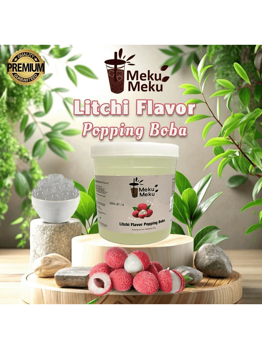 Litchi Popping Boba Crystals Delicious Flavour product image (1)