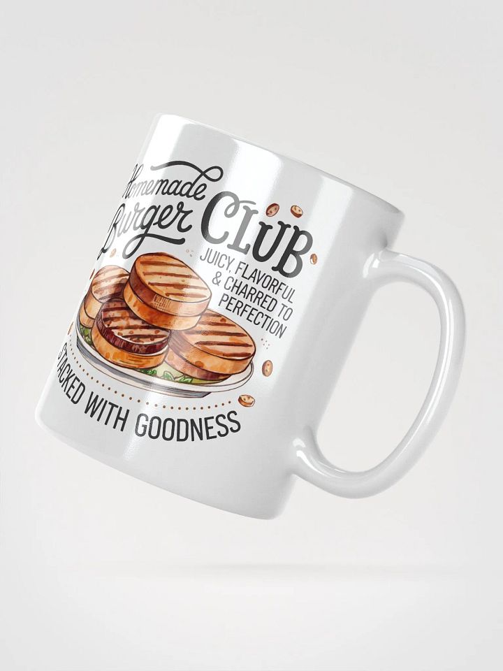 Homemade Burger Club White Glossy Mug product image (4)