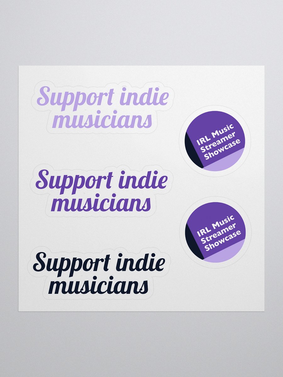 Support indie musicians sticker sheet product image (1)