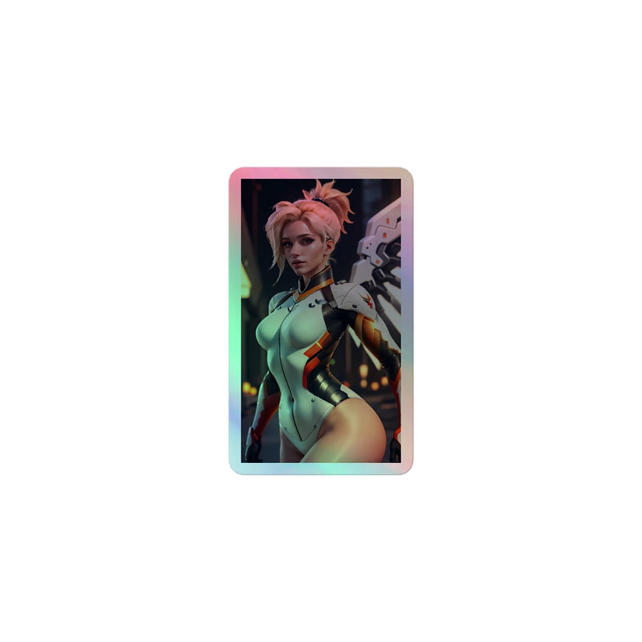 Angel's Embrace: Mercy Inspired Kiss-Cut Holographic Stickers product image (1)