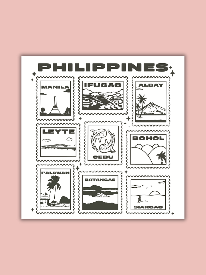 Philippine Island Stamps Print 6x6 product image (1)