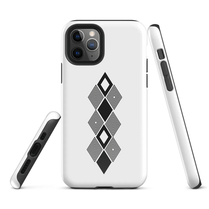Black and white triangle design Tough Case for iPhone® product image (2)