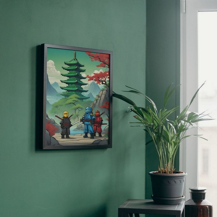 Ninja's on a Mission - wall art Boys Room - Ninja Poster - Ninjago inspired Wall Decoration for Boys product image (27)