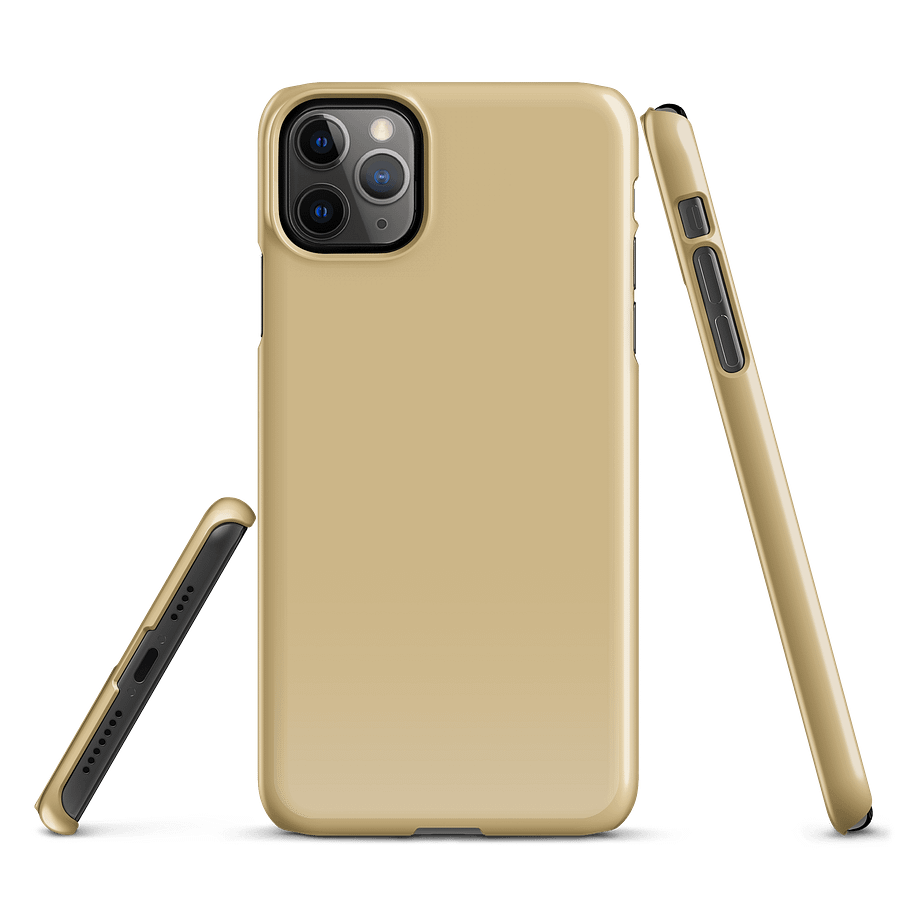 Light Khaki Brown Solid Color iPhone® Glossy Snap Case product image (3)