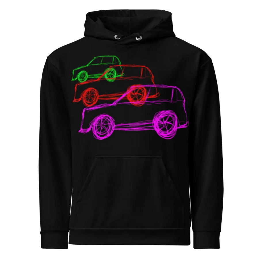 marcCAR Hoodie green/red/pink/black product image (1)