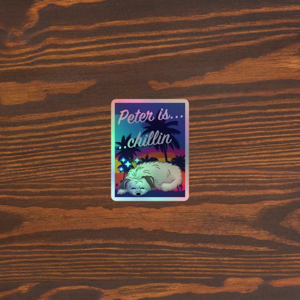 Holographic Peter is chillin' sticker product image (5)